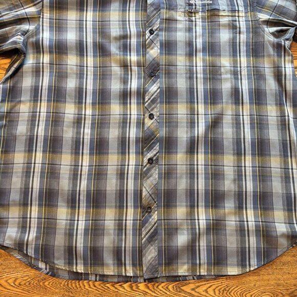Columbia Long Sleeve Shirt Mens XL Plaid Supplex Nylon Outdoor Fishing Vented - Picture 3 of 14